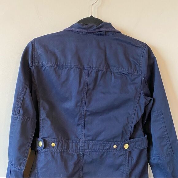 J Crew-Navy Lightweight Boyfriend Utility Jacket - Picture 9 of 13